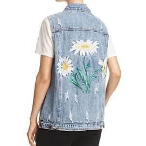 Honey punch floral embroidered vest